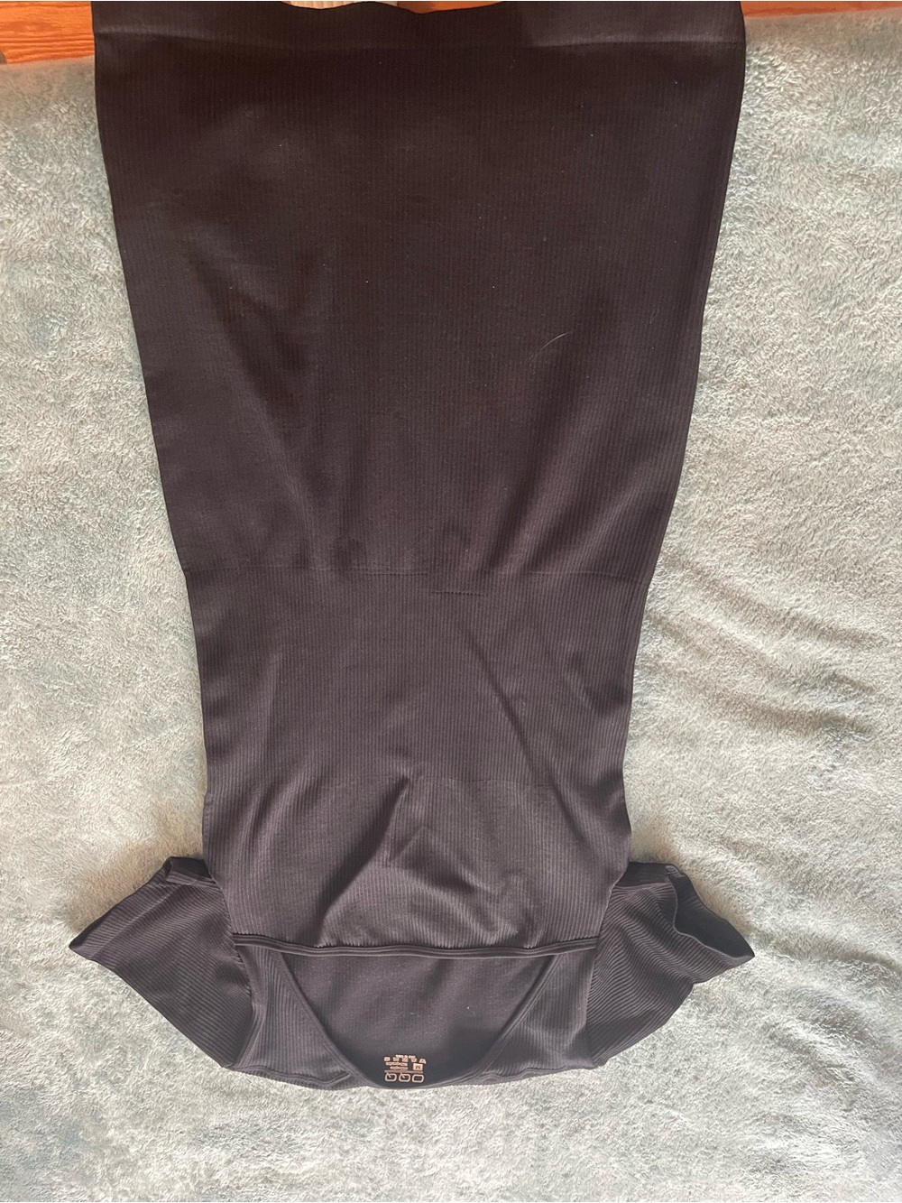 OQQ Black Ribbed Midi Dress